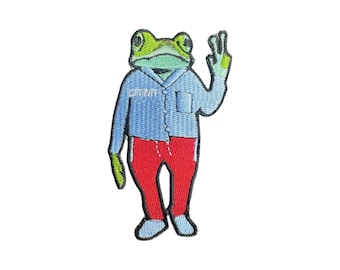 DTMF Coqui Frog Puerto Rico National Animal Embroidered Iron-On Patch