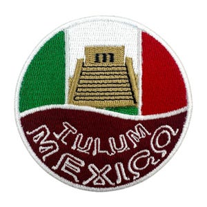 Mexico Travel Tulum Island Mexican Vacation Embroidered Iron On Patch