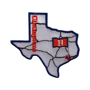 Houston Texas Road Map Flag Embroidered Iron-On patch