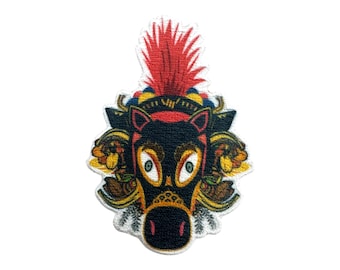 Parche Macho Ratón, cultura folclórica de Nicaragua, bordado termoadhesivo.