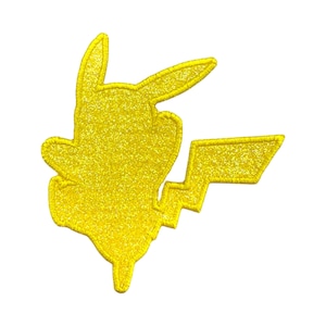 Glitter Monster Patch Electric Type #0025 Embroidered Iron-On