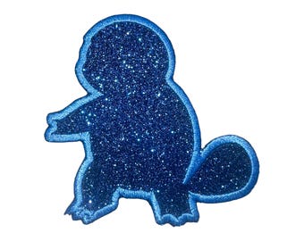 Aplique termocolante bordado Glitter Monster Tartaruga Aquática #0007