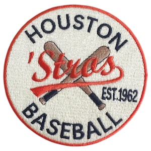 Retro ‘Stros Houston Baseball Est. 1962 Patch Embroidered Iron-On Patch