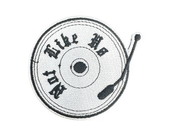 Not Like Us TurnTable Embroidered Iron-On Patch