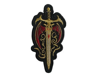 Vampire Slayer Sword Embroidered Iron on Patch