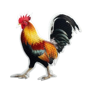 Galo de Briga Gallo de Pelea Bordado Sublimado com Patch de Passar a Ferro