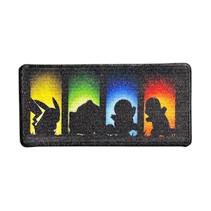 Starter Monsters Silhouettes Patch Beginner Trainer Banner Embroidered Iron-On
