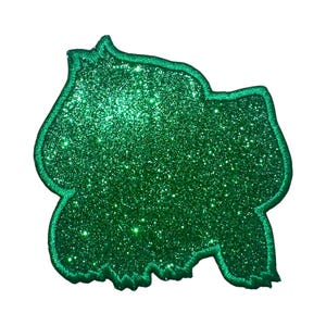 Glitter Monster Patch Grass Type #0001 Embroidered Iron-On