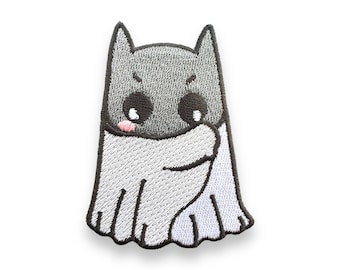 Geborduurde patch vleermuis in spookkostuum - Halloween-strijkappliqué