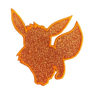 Glitter Monster Patch Normal Type Fox #0133 Embroidered Iron-On