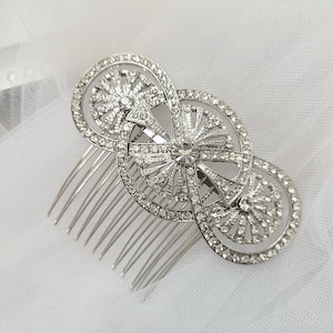 Silver Elegant Crystal rhinestone Comb headpiece mother of Bride Hairpieces Hair Accessory Feminine Bridal Wedding Gift