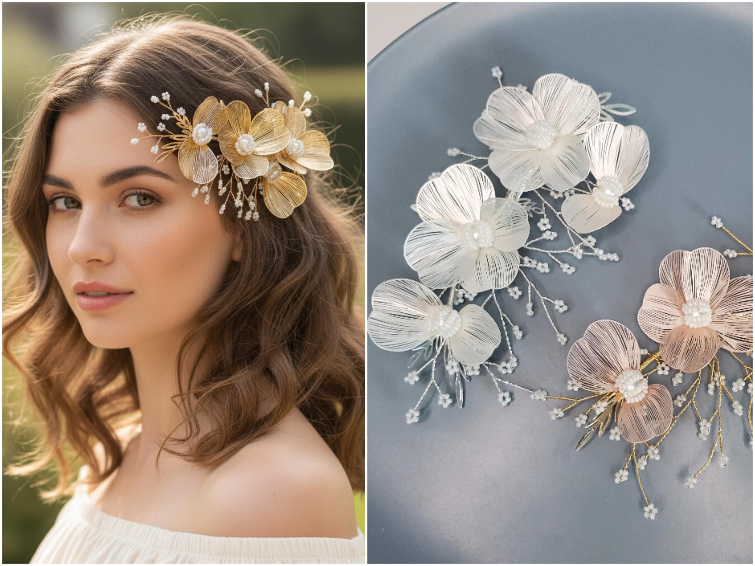 Gold Pedal Headpiece - Etsy