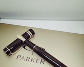 Parker Duofold blackInternational Platinum Trim Fountain Pen 18k