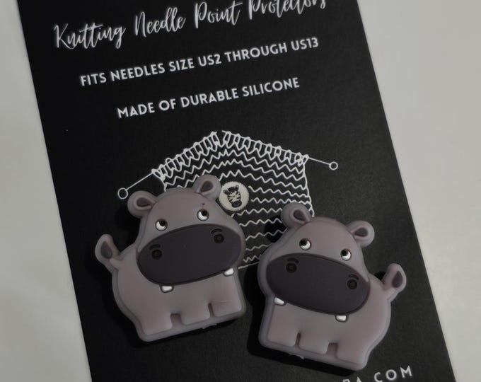 Adorable Knitting Needle Point Protectors Hippo