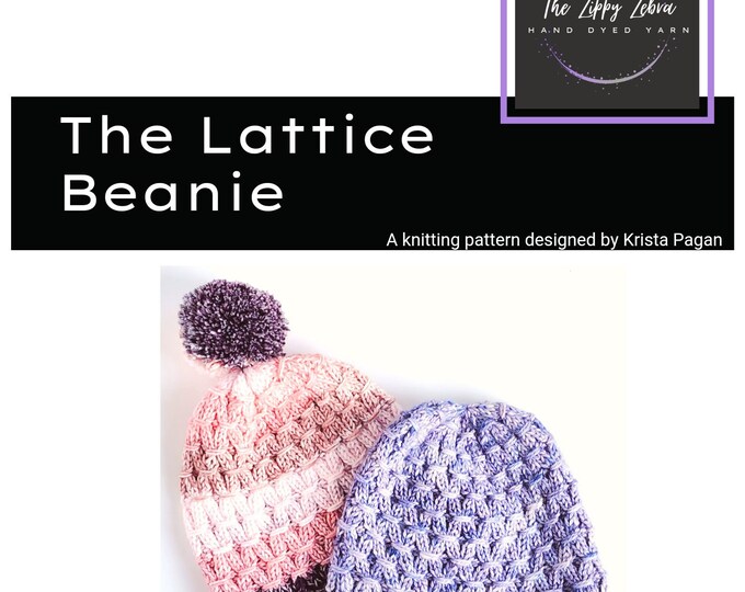 KNITTING PATTERN: The Lattice Beanie    PDF  Instant Download