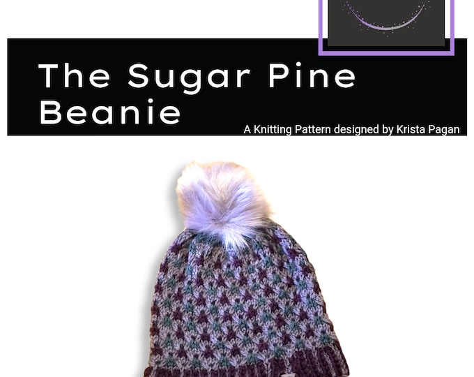 KNITTING PATTERN: The Sugar Pine Beanie    PDF  Instant Download