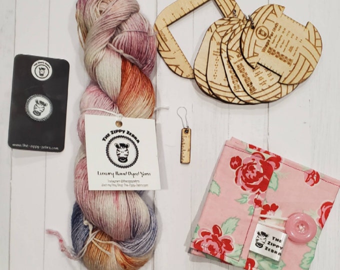 Mini Maker's Kit: Hand Dyed Yarn and Accessories Gift Set