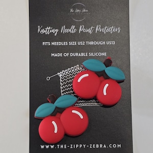 Adorable Knitting Needle Point Protectors Cherries