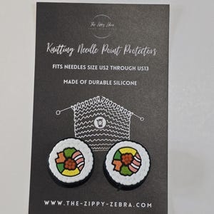 Adorable Knitting Needle Point Protectors Sushi