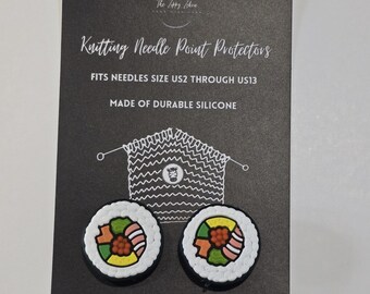 Adorable Knitting Needle Point Protectors Sushi