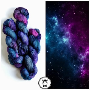 Hand Dyed Yarn: Majestic Midnight                       Available in Silk, Baby Alpaca, Linen blend (Wool Free)