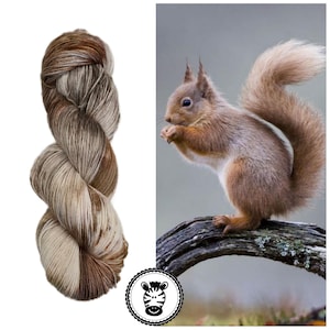 Hand Dyed Yarn: Squirrel             Available in Silk, Baby Alpaca, Yak blend (Wool Free)