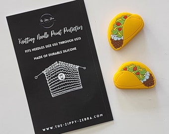 Adorable Knitting Needle Point Protectors Tacos