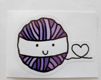 Happy Yarn Ball Sticker