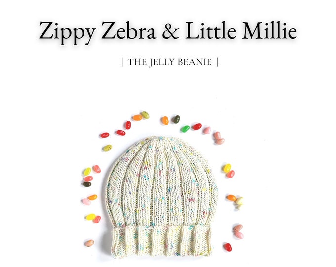 KNITTING PATTERN: The Jelly Beanie     PDF Instant Download   Beginner Friendly   Classic Ribbed Beanie