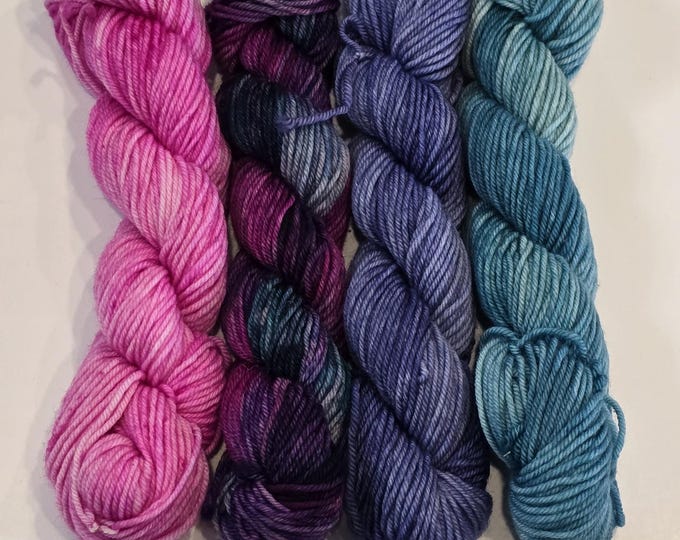 Mini Skein Sets  Superwash Merino   Hand Dyed Ready to Ship