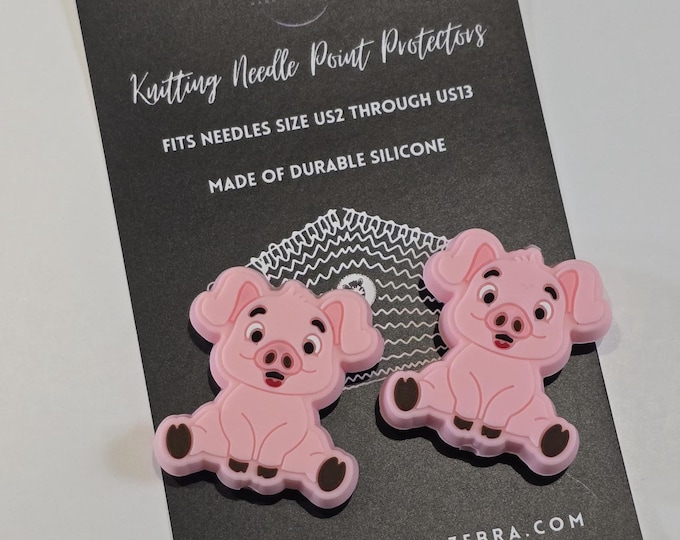 Adorable Knitting Needle Point Protectors Pigs
