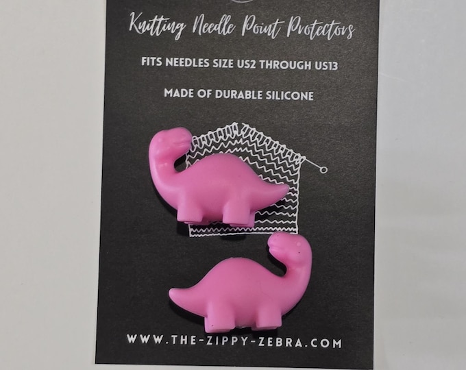 Adorable Knitting Needle Point Protectors Dinosaurs