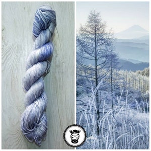 Hand Dyed Yarn: Frost                       Available in Silk, Baby Alpaca, Linen blend (Wool Free)