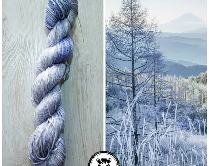 Hand Dyed Yarn: Frost                       Available in Silk, Baby Alpaca, Linen blend (Wool Free)