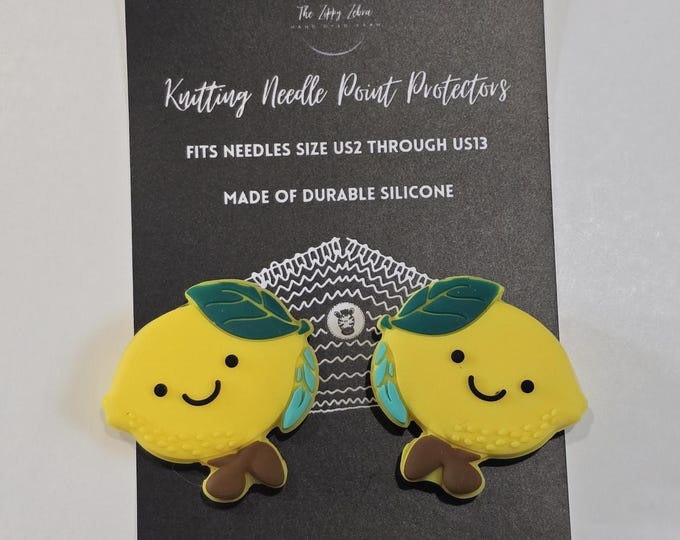 Adorable Knitting Needle Point Protectors Lemons
