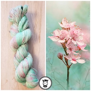 Hand Dyed Yarn: Spring Blossoms                       Available in Silk, Baby Alpaca, Linen blend (Wool Free)