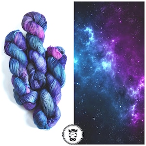 Hand Dyed Yarn: Majestic Midnight                       Available in Silk, Baby Alpaca, Linen blend (Wool Free)