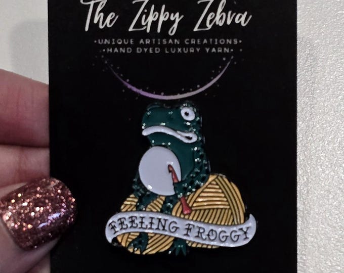 Feeling Froggy Cute Enamel Pin Gift Idea