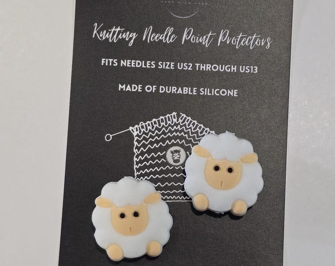 Adorable Knitting Needle Point Protectors Sheep