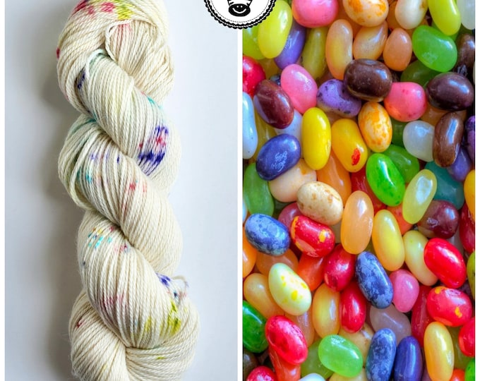Hand Dyed Yarn: Jelly Bean       Available in Silk, Baby Alpaca, Linen blend (Wool Free)