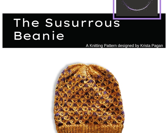 KNITTING PATTERN: The Susurrous BeaniePDF  Instant Download