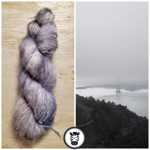 Hand Dyed Yarn: Fog                     Available in Silk, Baby Alpaca, Linen or Cashmere blend (Wool Free)