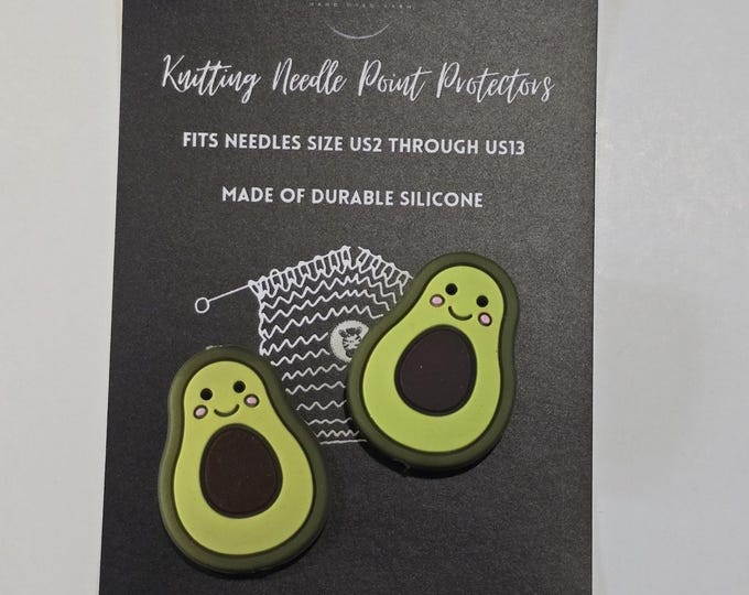 Adorable Knitting Needle Point Protectors Avocados