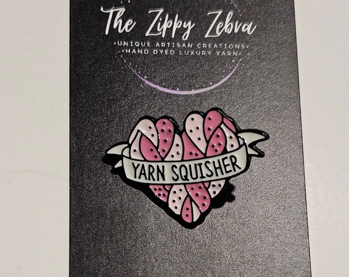 Yarn Squisher Heart Enamel Pin Gift Idea
