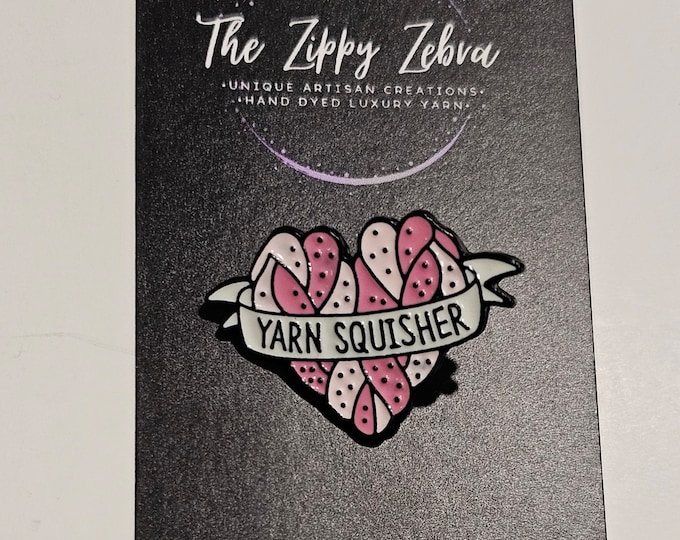 Yarn Squisher Heart Enamel Pin Gift Idea