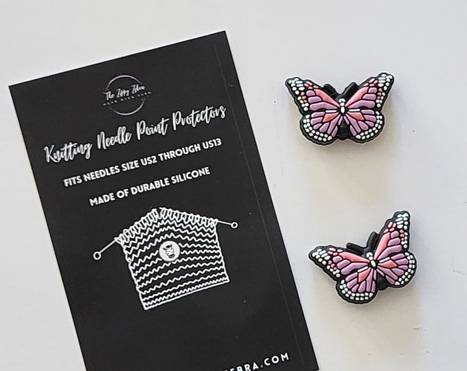 Adorable Knitting Needle Point Protectors Butterflies