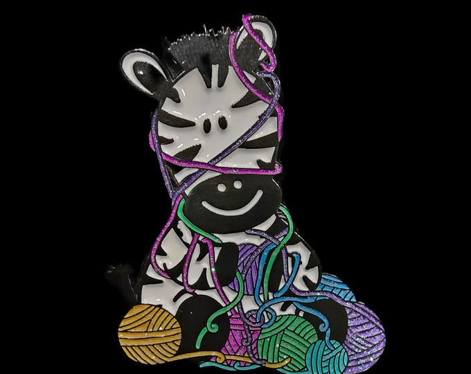 EXCLUSIVE Yarny Zebra Cute Enamel Pin Gift Idea