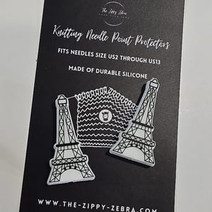 Adorable Knitting Needle Point Protectors Eiffel Tower