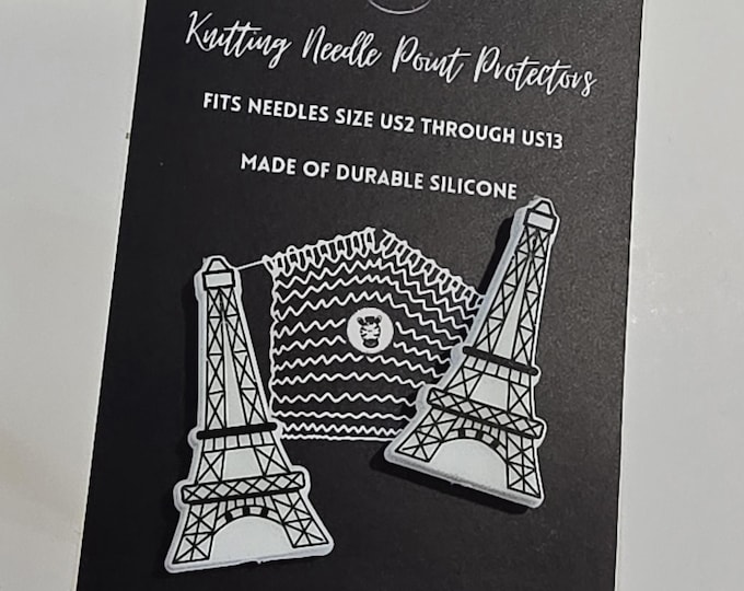 Adorable Knitting Needle Point Protectors Eiffel Tower