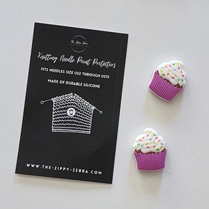 Adorable Knitting Needle Point Protectors Cupcakes